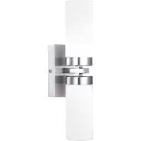 Globo Wandlamp Space, dimbaar, alu / grijs / zink, Hal, metaal, Wandlamp