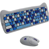 Canyon Kitty Edition HSET-W6 - Draadloze Toetsenbord Set - Ergonomisch Ontwerp - Verstelbare DPI - Blauw