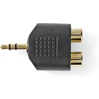 Nedis Stereo Audioadapter | 3,5 mm male - 2x RCA female | 10 stuks | Zwart Nedis