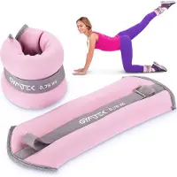 Gymtek Polsgewichten en Enkelgewichten, Gewichtsmanchetten - 2x 0,75 kg - Gewichten voor Benen en Armen, Verstelbare Gewichten, Voetgewichten - Pilates, Fitness