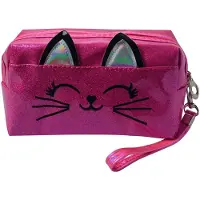Clayre & Eef damesaccessoiretas Kat, 18x10 cm, roze, polyurethaan