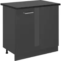 Vicco R-Line Hoekkast – 86 cm, WB Antraciet Antraciet Hoogglans