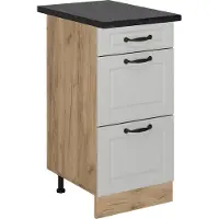 Vicco R-Line Keukenonderkast – 40 cm met laden, WB Antraciet Wit Landhuis