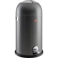 Wesco Kickmaster Prullenbak | Pedaalemmer | 33 Liter | Metaal - Mat grafiet | Afvalemmer - Made in Germany
