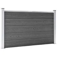 vidaXL Schuttingpaneel 180x105 cm HKC zwart