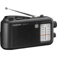Sangean MMR-77 Outdoorradio VHF (FM), Middengolf Noodradio Handslinger, Spatwaterbestendig, Zaklamp, Oplaadbaar Zwart