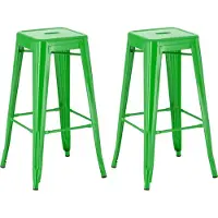 CLP Josh metalen barkruk (set van 2 stuks) - Groen
