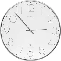 Technoline WT 8235 chrom-optik Wandklok Zendergestuurd 35 cm x 350 mm x 350 mm x 25 mm x 25 mm Chroom Verbinding met internet