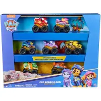 Spin Master : Rescue Wheels 7-delige Pup Squad Racers-cadeauset met exclusief Roxi-speelgoed voor jongens en meisjes vanaf 3 jaar