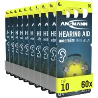 Ansmann type 10 gehoorbatterijen 60x