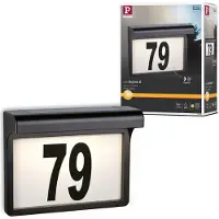 Paulmann 95388 4000870953884 Huisnummerlamp op zonne-energie 0.05 W Warmwit Zwart