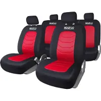 Sparco Stoelhoezenset Sparco Zwart / Rood (11-delig) (ook geschikt voor Side-Airbags)