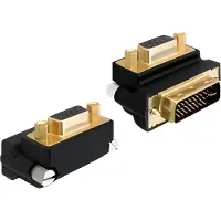 DeLOCK DVI-I (m) naar VGA (v) adapter - 90° haaks naar beneden / zwart