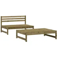 vidaXL 2-delige Loungeset geïmpregneerd grenenhout