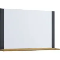 VCM Badkamerspiegel | Hangspiegel met plank | modern design | Afmetingen ca. H. 55 x B. 80 x D. 17 cm | Wandspiegel – Lendas