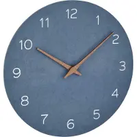TFA-Dostmann 60.3054.06 - Wandklok - Analoog - Rustig loopwerk - Houtlook - Hout - MDF - Duif Blauw - Bruin - 30 cm ø