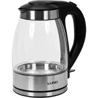 LUND W-68172, 1,8 liter, 2200 W, Transparant, Glas, Waterniveau-indicator, Oververhittingsbeveiliging