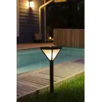 Big Buy Cooking stainless steel solar lantern with pearl glass. 25 lumens. warm white