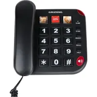 Grundig Senioren Telefoon voor Vaste Lijn – Grote Toetsen, SOS Noodknop en Fototoetsen – Extra Luid Belvolume – Telefoon met Draad – Geschikt voor Senioren en Slechtzienden