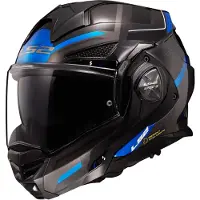 LS2 FF901 Advant X Spectrum Zwart Titanium Blauw Systeemhelm Maat S