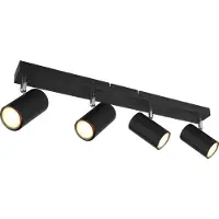 Globo Lighting spotlight Robby zwart metaal 4-lichts plafondlamp GU10