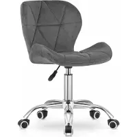 Leobert Fauteuil - - Avola - Donkergrijs fluweel - 53,5 x 55 x 73,5-86,5 cm