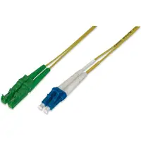 Digitus Duplex glasvezel patchcord, OS2, 5 m, compatibel met E-2000 (APC) naar LC (UPC), SM 09/125 µm, R+M