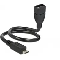 DeLOCK 83927, 0,35 m, Micro-USB B, USB A, USB 2.0, 0,48 Gbit/s, zwart