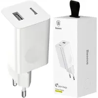 Baseus Mains Charger Charging Quick Charger USB 3.0 - white
