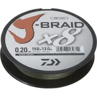 Daiwa J-Braid viscade draad (donkergroen), diameter: 0,10 mm, breeksterkte: 6,0 kg, lengte: 300 meter