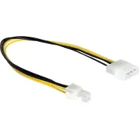 DeLOCK Molex naar 4p ATX stroomkabel - P4 stekker male naar 4 polig molex mal