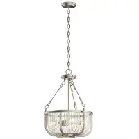 Kichler LED Hanglamp Roux | 3X E27 Max 60W | Dimbaar | Brushed Nickel