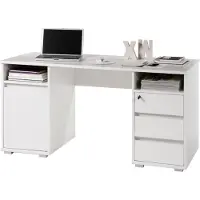 Bega Bureau Primos 145cm met 3 lades & 1 deur - wit