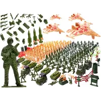 AGA XXL Leger speelset 307 stuks incl tanks, auto's en geweren - Soldaten speelgoed - Soldaat set