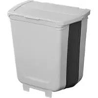 Pricenet Afvalemmer met deksel, geschikt voor de keuken, inklapbaar, 8 liter. Ideaal voor badkamer, camper, etc. Afmetingen: 29x27x20 cm