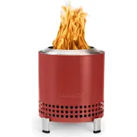 Solo Stove Mesa XL Vuurkorf voor op tafel | Rookarm minivuur voor in de stad en voorsteden, Werkt op pellets of hout, veilig, roestvrij staal, met standaard, reistas, 21,8 x 17,8 cm, 1 kg, Rood