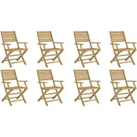 vidaXL Inklapbare stoelen 8 st 54,5x61,5x86,5 cm acaciahout