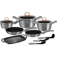 Berlinger Haus titanium potten 12 elementen Metallic Moonlight BH6021
