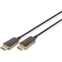 Digitus AK-340107-100-S DisplayPort-kabel DisplayPort / Glasvezel Aansluitkabel DisplayPort-stekker, DisplayPort-stekker 10.00 m Zwart 8K UHD