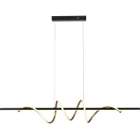 JUST LIGHT Hanglamp Emanda, dimbaar, zwart, Woon-/ Eetkamer, metaal, Modern