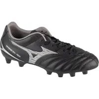 Mizuno Monarcida Neo III Select Gras Voetbalschoenen (FG) Zwart Zilver