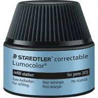 Staedtler Viltstiftvulling Lumocolor 305 non permanent correctable zwart | 4 stuks