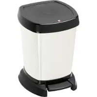 Rotho Paso pedaalemmer - prullenbak 6L -BPA vrij - zilvermetallic