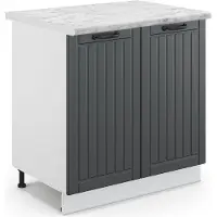 Vicco Fame-Line Wastafelkast – 80 cm met legplank, WB Marmer Antraciet landhuis