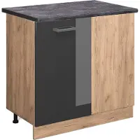 Vicco R-Line Hoekkast – 86 cm, WB Antraciet Antraciet Hoogglans