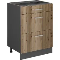 Vicco R-Line Keukenonderkast – 60 cm met laden, zonder werkblad Artisanaal eiken