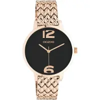 Oozoo Timpieces - rosé goudkleurige horloge met rosé goudkleurige roestvrijstalen armband - C11024
