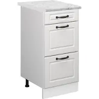 Vicco R-Line Keukenonderkast – 40 cm WB Marmer Wit Landhuis