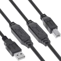 InLine actieve USB-A - USB-B kabel | USB2.0 | 25 meter