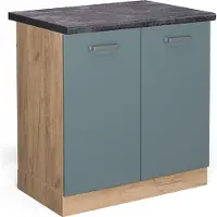 Vicco R-Line Wastafelkast – 80 cm, WB Antraciet Blauw-grijs